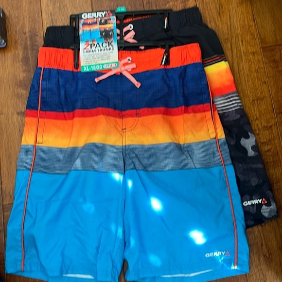 Gerry Youth Boy's 2 Pack Swim Short UPF 50+ Swim Trunks - NWT Size XL 18/20 - Picture 7 of 12